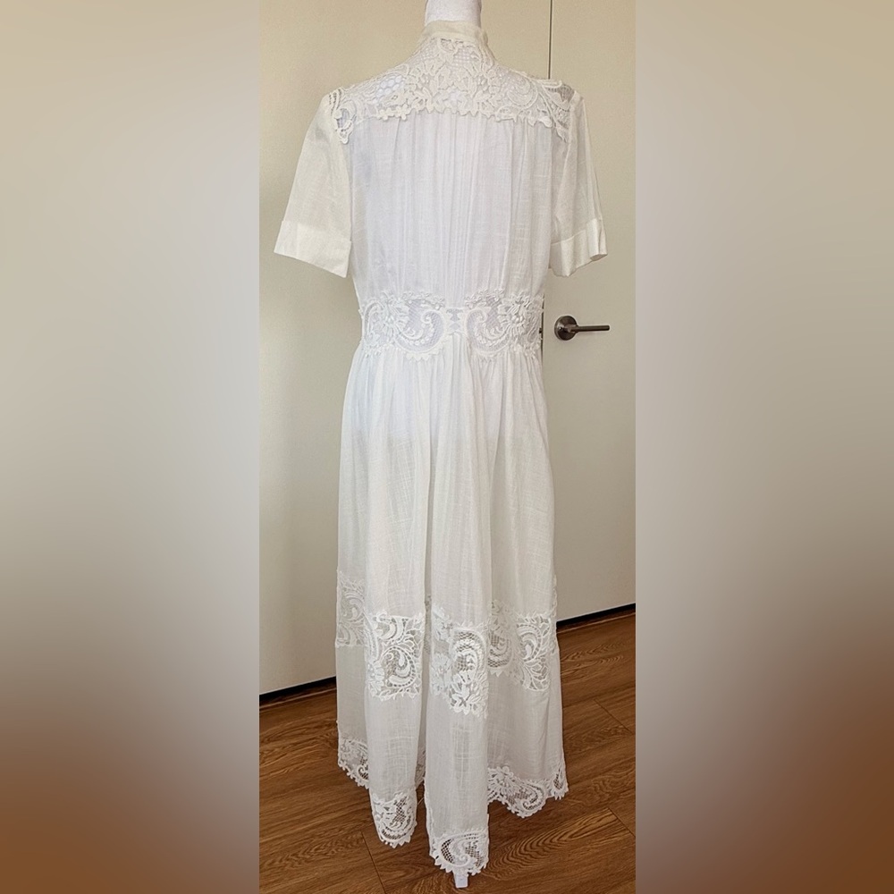 Zimmerman 100% cotton White Lace Maxi Dress - Picture 7 of 16